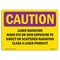 Signmission OSHA RADIATION Sign Laser Radiation Below Hazard 14in X 10in Wall Graphic, 14" W, 10" H, Landscape OS-CR-RD-1014-L-10144 - alternate 1